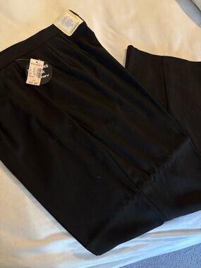 dressbarn Black Wide-Leg Pull-On Pants